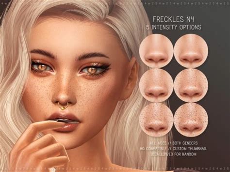 4w25 Freckles N4 The Sims 4 Download Simsdomination In 2021