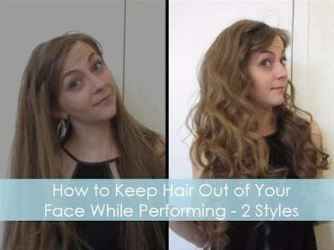 Keeping your hair straight is very easy and you just have to pay attention to some of the listed details. How to Keep Hair Out of Your Face While Performing - 2 ...