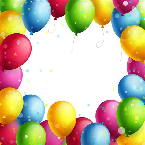 Transparent Balloons Frame PNG Clipart | Transparent balloons, Balloons, Bday background
