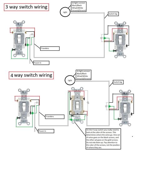 4 Way Switches Wiring Diagram