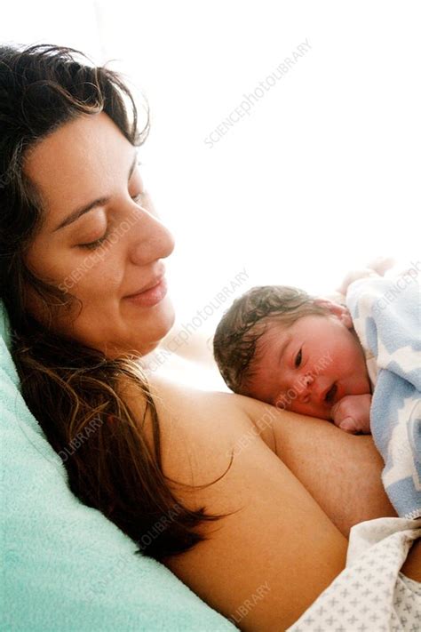Mother and newborn baby - Stock Image - M815/0462 - Science Photo Library