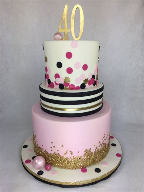 Fortieth birthdays should be a special celebration. Kate Spade inspired 40th Birthday Cake by Lettherebecake.com Pearland, Houston cakes | 40th ...