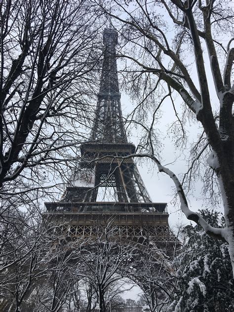 Eiffel Tower Snow Free Photo On Pixabay Pixabay