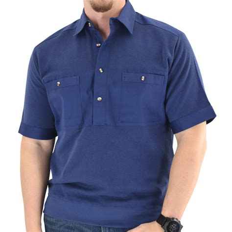 Solid Knit Banded Bottom Shirt With Woven Chest Panel 6041 22n Navy