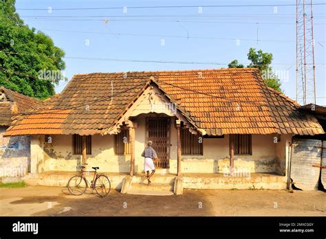 Old Traditional South Indian Houses At Suchindram State Tamil Nadu