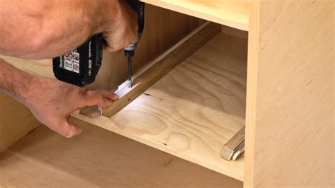 How To Under Mount Drawer Slides Woodworking Youtube