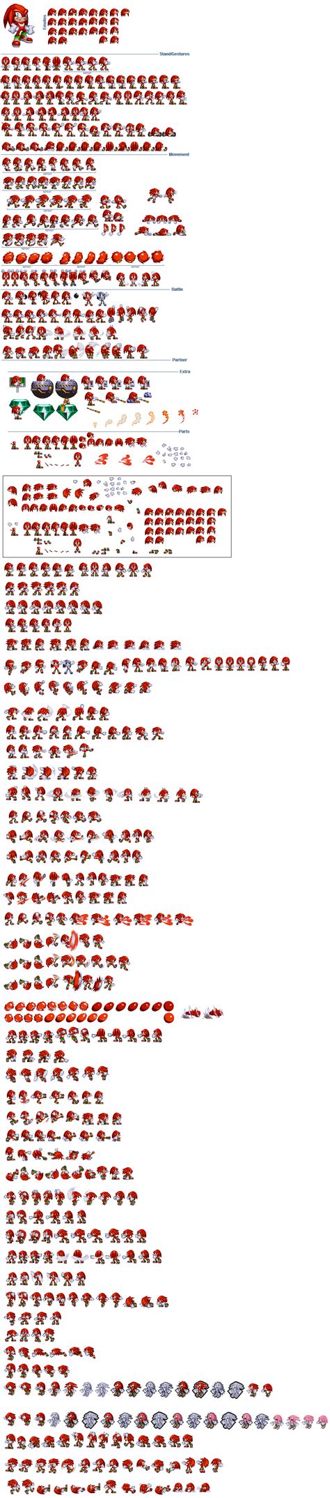 Knuckles Th Sprites Sheet By Satouncristian On Deviantart