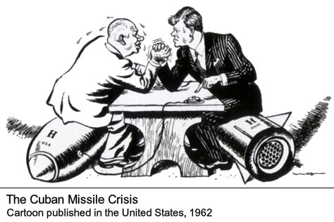 Cold War Cuban Missile Crisis Cartoon Mountain View Mirror
