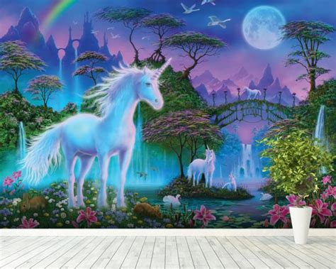 Unicorn Bridge Wall Mural And Unicorn Bridge Wallpaper Wallsauce Usa