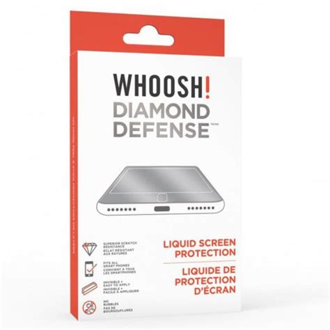 Con diamond defense, ya no necesitas añadir una capa de 'peel n' stick 'para proteger tu pantalla resistencia superior de rasguños: WHOOSH! Diamond Defense tekutá ochrana displeje ...