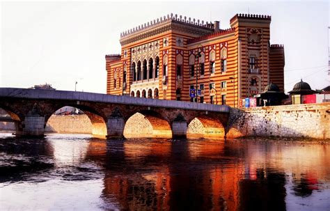 Sarajevo Capital Of Bosnia And Herzegovina Is A Compact City On The