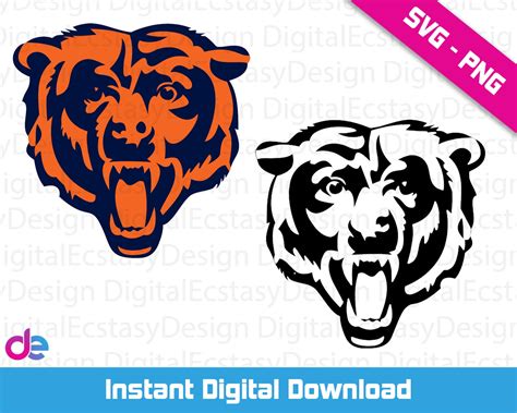 Chicago Bears Logo Svg Nfl Layered Vector Cut File For Cricut Etsy