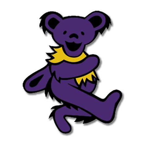 Grateful Dead Purple Dancing Bear Sticker