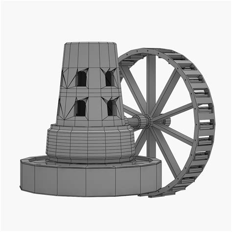 3d Medieval Watermill Model Turbosquid 1548899