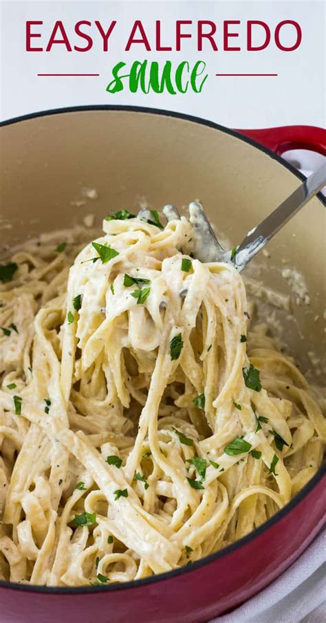 Quick and easy homemade alfredo sauce recipe made with cream, butter, lemon juice, parmesan cheese and nutmeg. Easy Alfredo Sauce | The Blond Cook