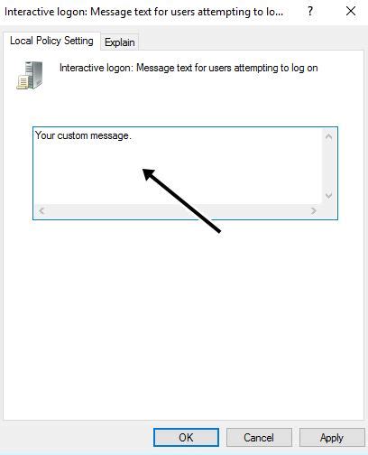 How To Show Custom Message On The Windows 10 Login Screen Twinfinite