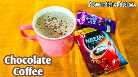 Chocolate Coffee Recipe Hot Chocolate Coffee Chocolate Coffee Without Cocoa Powder Youtube