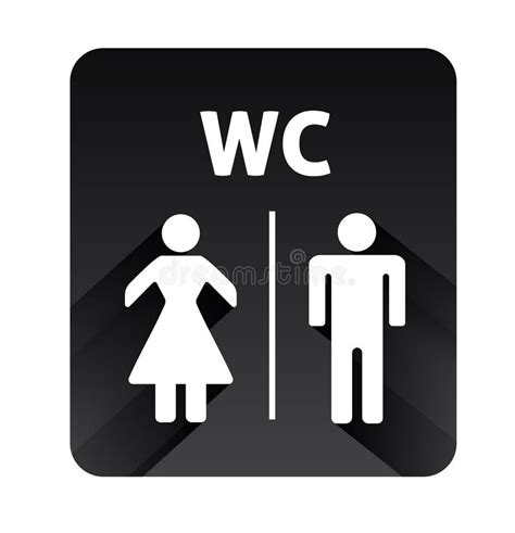 Male And Female Icons Vector Illustartion Toilet Sign Wc Restroom