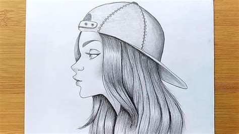 Here presented 55+ easy drawing for girls images for free to download, print or share. How to Draw a Girl with Cap for BEGINNERS - step by step ...