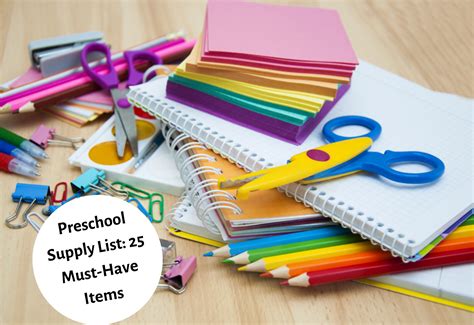 Preschool Supply List 25 Must Have Items Teaching Expertise
