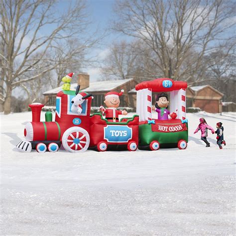 The 16 Inflatable Peanuts Christmas Train Hammacher Schlemmer