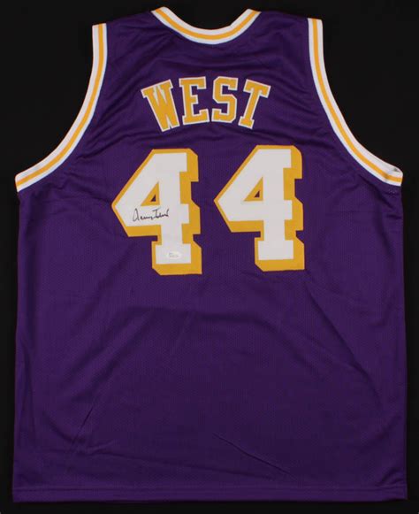 Jerry West Signed Jersey Jsa Coa Pristine Auction