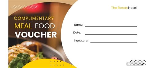 Free Printable Meal Voucher Templates