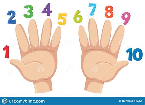 Count To Ten With Finger Stock Vector Illustration Of Icon 126755361