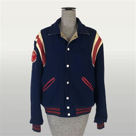 1950s Wool And Leather Letterman Varsity Jacket Reversible In 2020