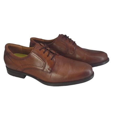 Florsheim Medfield Plain Toe Oxford Style Cognac Comfortech Mens Size 11 3e Ebay