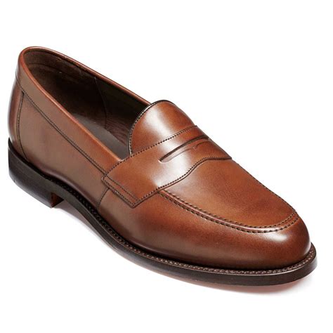 Off Barker Portsmouth Loafers Mens Dark Walnut Calf Size Uk In Penny Loafers