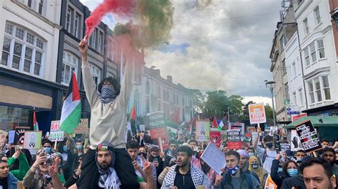 Hundreds Of People March Through Cardiff In Solidarity With Palestine