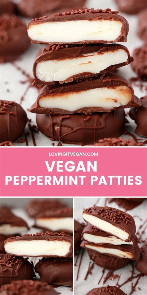Vegan Peppermint Patties With Chocolate And Marshmallows On Top
