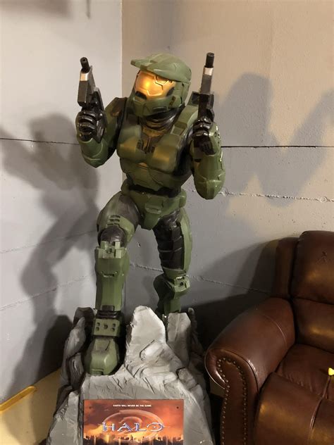 This Is A Rare Statue Of Halo 2 Master Chief My Dad Got From A Friend