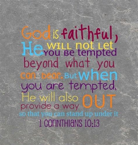 1 Corinthians 1013 Niv No Temptation Has Seized Faithful In Christ