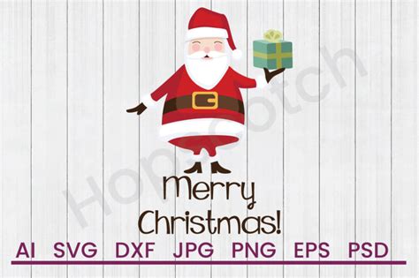 Merry Christmas Svg File Dxf File By Hopscotch Designs Thehungryjpeg