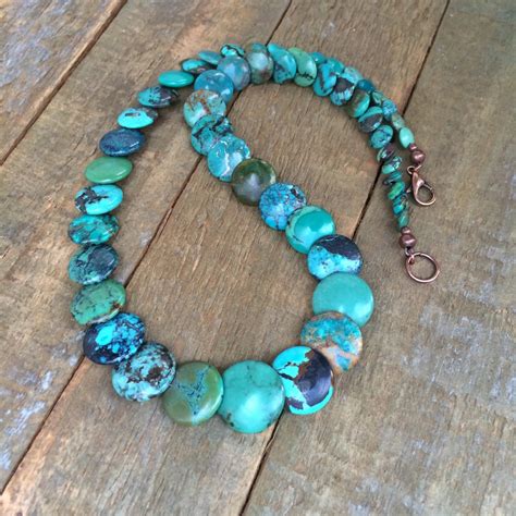 Turquoise Statement Necklace Genuine Turquoise Jewelry Etsy