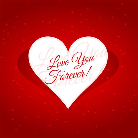 Love You Forever Message In Heart Vector Design Illustration Download