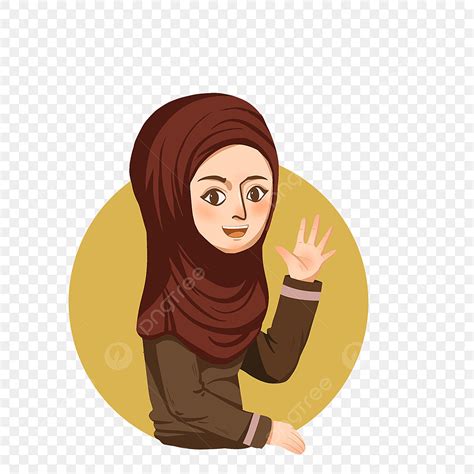 Hijab Clipart Transparent PNG Hd Cartoon Hijab Girl Elements Arab