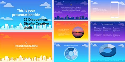 Plantilla Powerpoint Estilo Ciudad Colorida Plantillas Power Point Gratis