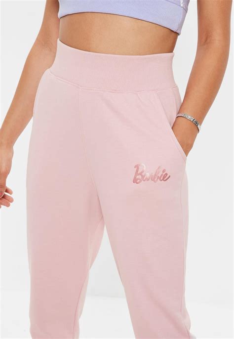 barbie x missguided pink barbie joggers missguided barbie pink fashion work trousers