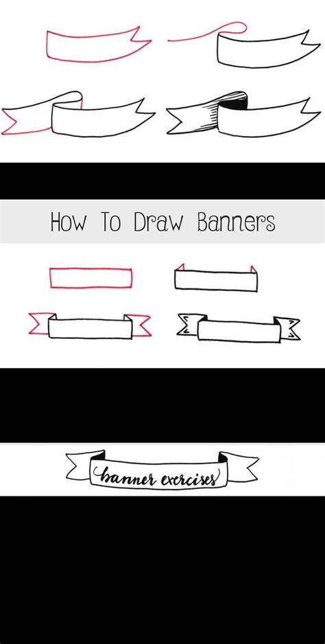 How To Draw A Banner Easy Step By Step Warehouse Of Ideas