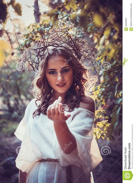 Portrait Of Beautiful Girl With Magic Eyes Stock Image