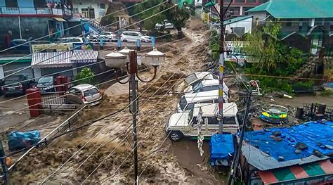 Heavy Rains Trigger Flash Floods Landslides In Himachal Cars Houses