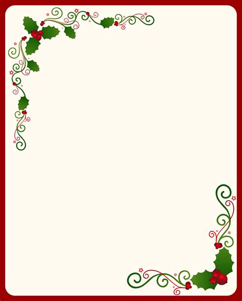 8 Best Images Of Free Printable Borders Christmas Stationery Free