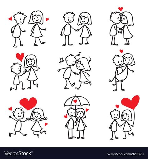Couple In Love Stick Figure Doodle Download A Free Preview Or High