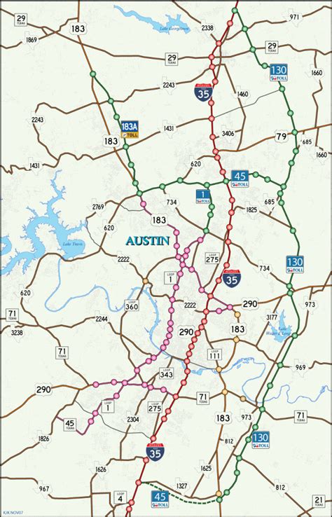 Austin Texas Road Map Printable Maps