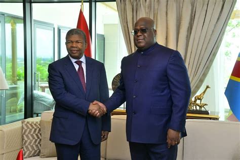 Rdc Le Président Angolais Joâo Lourenço Reçu En Tête à Tête Par Le Président Tshisekedi à Kinshasa