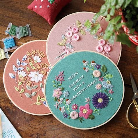 Embroidery Kit Handmade DIY Embroidery Set Beginner Needlework Practice Kits | Shopee Malaysia