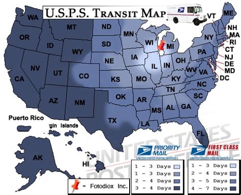 Usps Delivery Standards Map